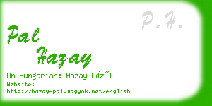 pal hazay business card